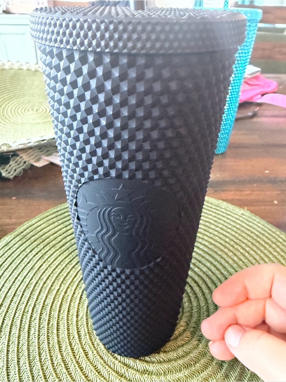 Starbucks Black Tumbler Base with Embossed Markings